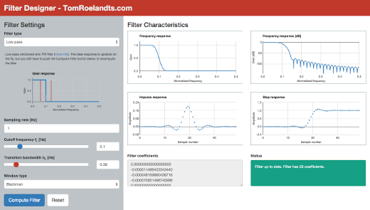Figure 1. Filter designer.