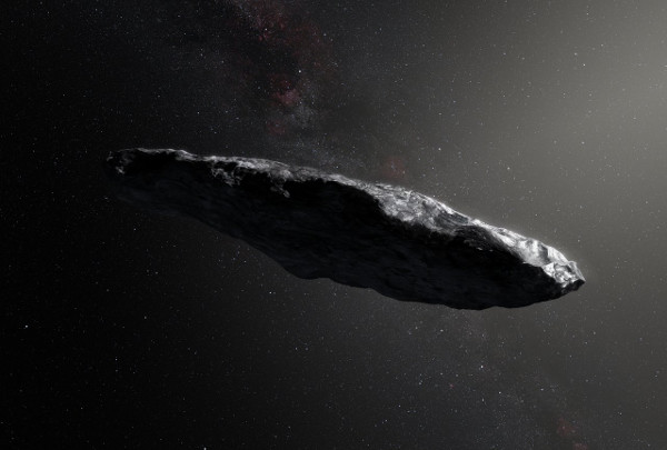 Figure 1. Artist’s impression of ʻOumuamua [image: ESO/M. Kornmesser]