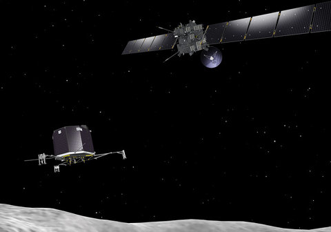 Figure 1. Rosetta and Philae at comet [image: ESA–J. Huart].